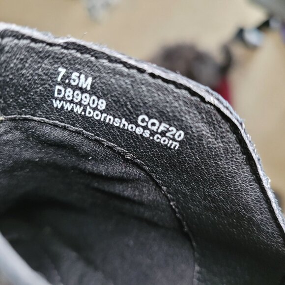 Born Kerri Ankle Boots Women's Size 7.5 Black Distressed Suede Leather Back Zip - Picture 10 of 13